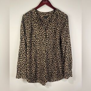 Talbot‎ long sleeve animal pattern blouse .